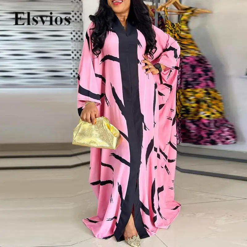 

Женское платье-пуловер с V-образным вырезом и рукавом летучая мышь