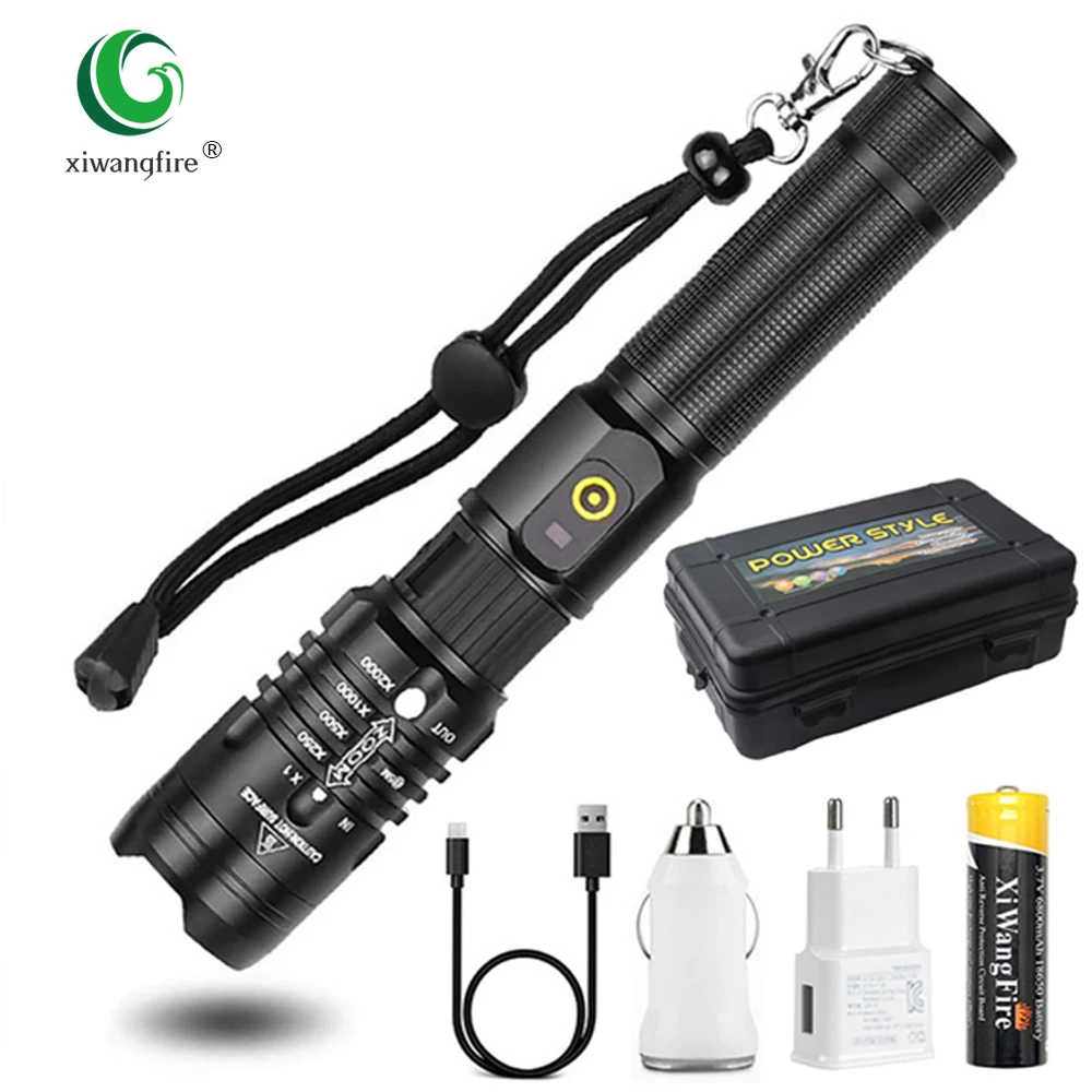 CREE XHP50 LED Flashlight Multifunctional Modes Torch Waterproof Tactical Rechargeable Mini Flashlights for Camping | Освещение