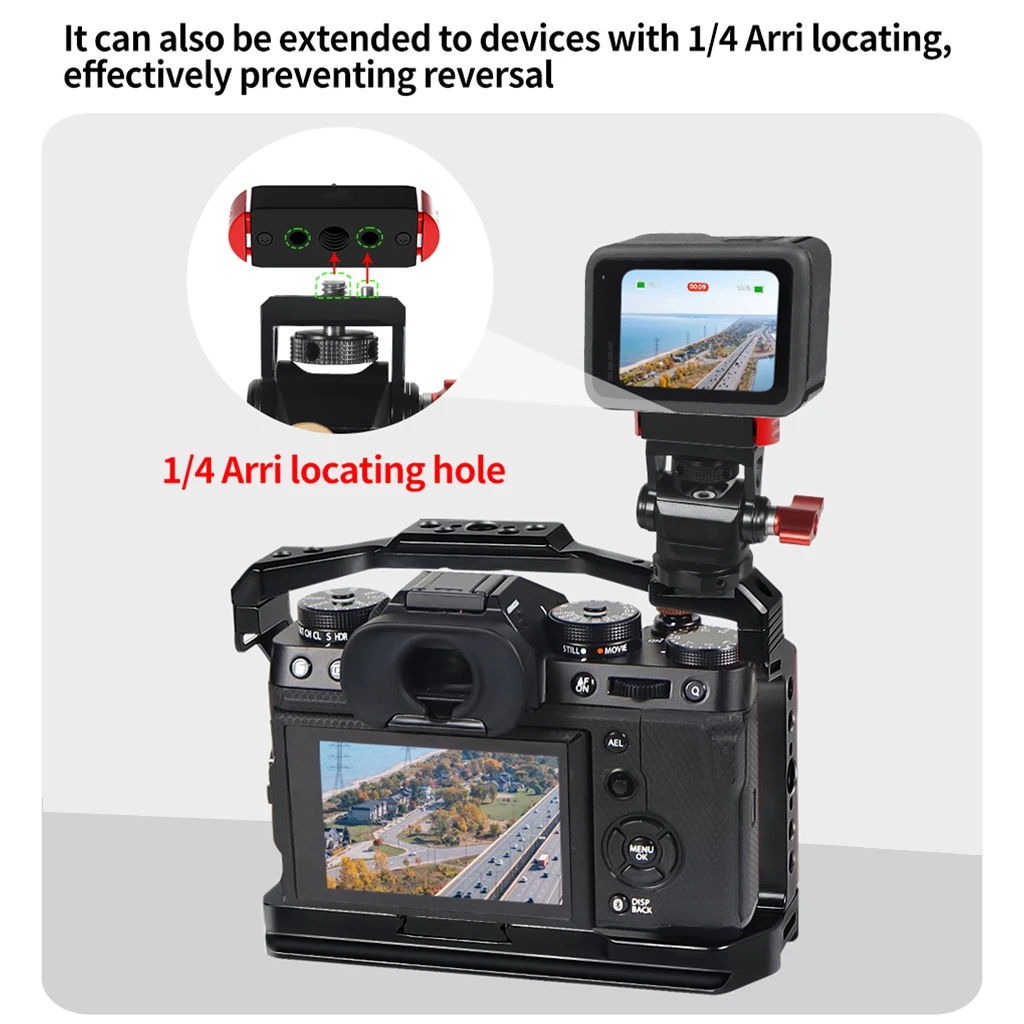 Mini Kugelkopf Adapter Halterung Action Kamera Stativ Halterung 1/4 "Loch Magnetische Saugbasis Quick Release Halterung für Gopro Hero 13 – Detail 5