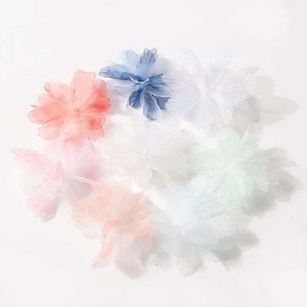 10Pcs 3D Blume Organza Spitze Patches Applique Für Braut Hochzeit Kleid Gradienten Spitze Trim Nähen Zubehör Dekoration Patches – Detail 2