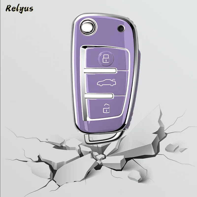 Key Case Key Case Cover Soft TPU for Audi A1 A3 A6 A6L Q2 Q3 Q7 TTS R8 S6 RS3 Keyless Protector Shell Fob Car Accessories