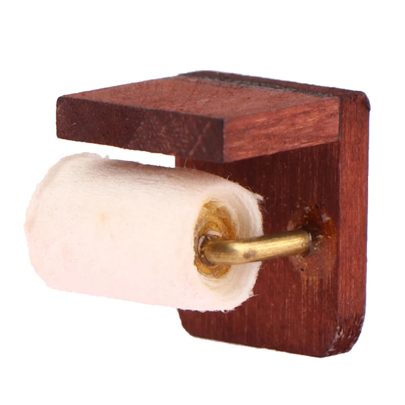 1:12 Dollhouse Miniature Tissue Paper Roll Paper with Stand Model Furniture Accessories For Doll House Bathroom Decor Kids Toys 2