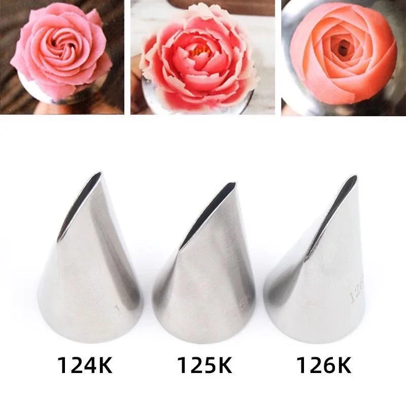 124K 125K 126K Rose Petal Nozzles Pastry Nozzle Fondant Cake