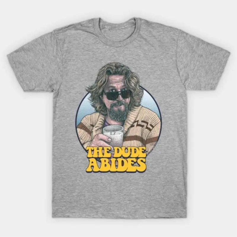 

Футболка Lebowski мужская с коротким рукавом, хлопковая тенниска, повседневная майка с круглым вырезом, цвет черный, на лето