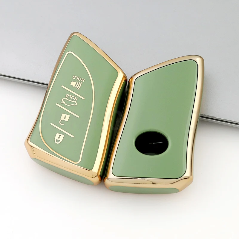 Premium Car Key Case Shell Cover with 4-Button Protection - Sleek Fob Accessory