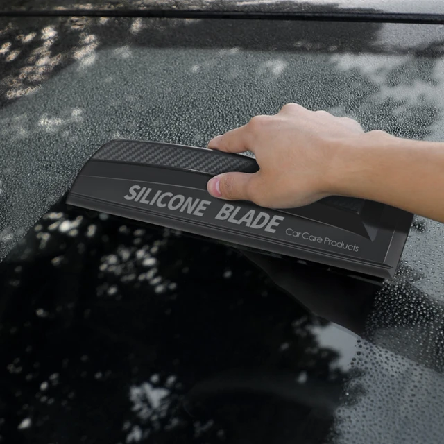 Water Blade, Black Water Blade for Car Drying Antislip NonScratch Squeegee Car, Wiper Silicone Squeegee for Car Windows for Car or Home Drying