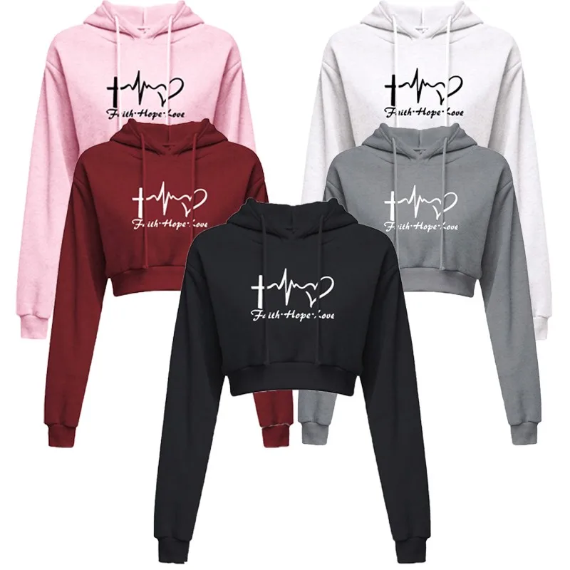 

Dew Navel Hoodies Women Fashion Sexy Long Sleeve Cropped Pullover Streetwear Personality Sweatshirt Top