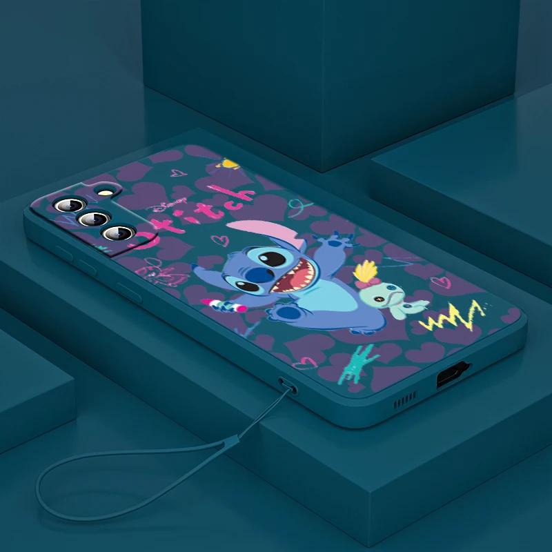 Lilo & Stitch Disney Dành Cho Samsung Galaxy Samsung Galaxy S21 S22 Pro S20 FE S10 Note 20 10 Plus Lite Cực Chất Lỏng ốp Dây Điện Thoại kawaii samsung phone cases