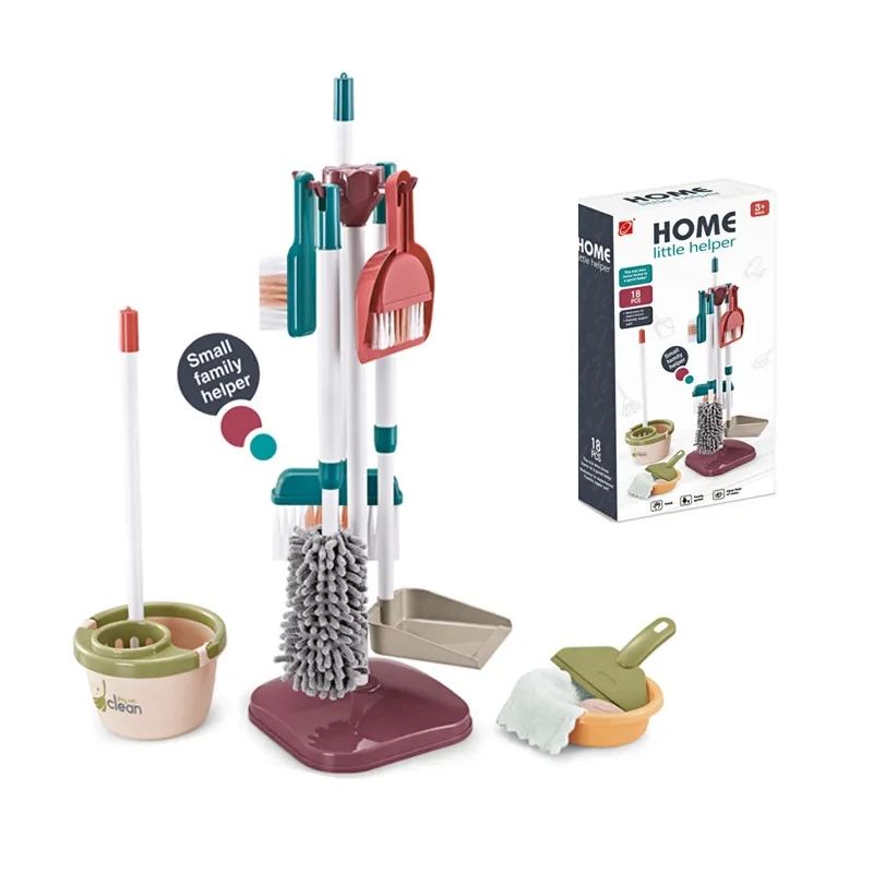 Children's Cleaning Toys Set Children's Educational Simulation Play Cleaning Housekeeping toys Broom Mop Dustpan Brushes 5