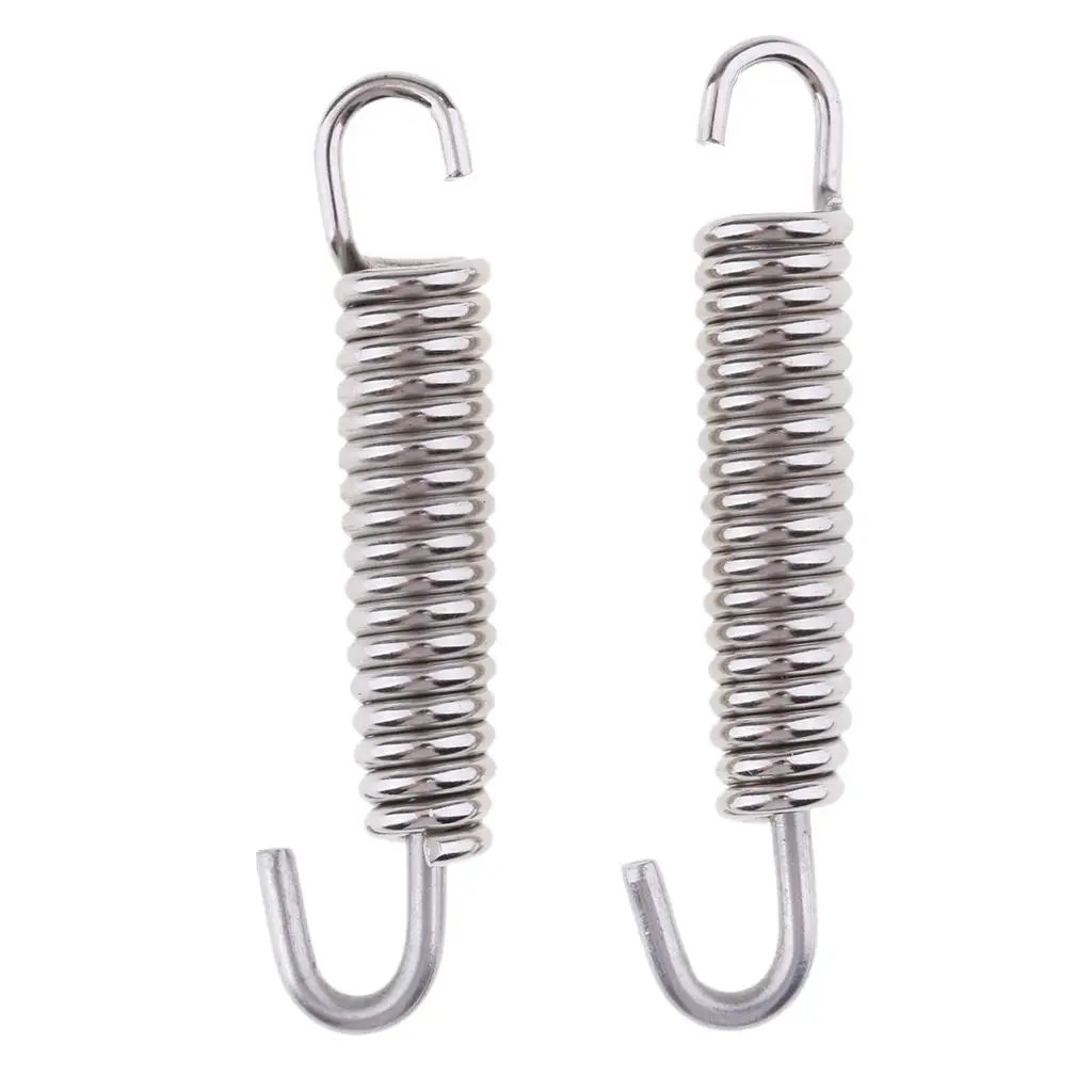 2Pcs 65mm Motorcycle Exhaust Pipe Muffler Spring Hook Stainless Steel Superior Strength & Appearance Exhaust Pipe Springs Hooks 2Pcs 65mm Motorcycle Exhaust Pipe Muffler Spring Hook Stainless Steel Superior Strength & Appearance Exhaust Pipe Springs Hooks