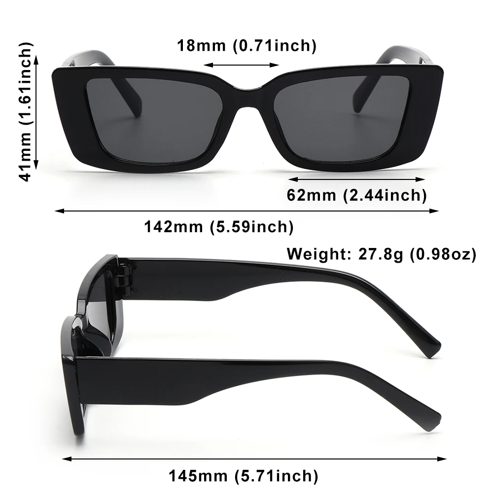 Sojos Lunettes De Soleil Aviateur Rétro Pour Femmes Et Hommes, Lunettes De Soleil Rectangulaires Tendance SJ2202, Monture Tortue/verres Gris, 54-21-146 Dès 18,99 € - Sur