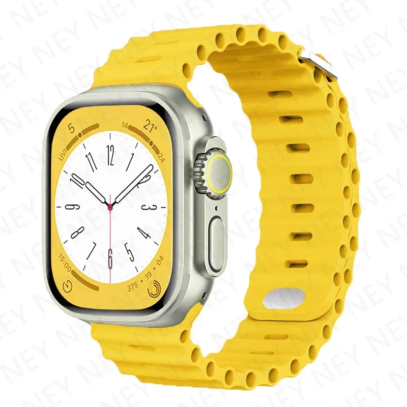 Sport Ocean Silicone Strap for Apple Watch - Premium Adjustable Band for All Sizes