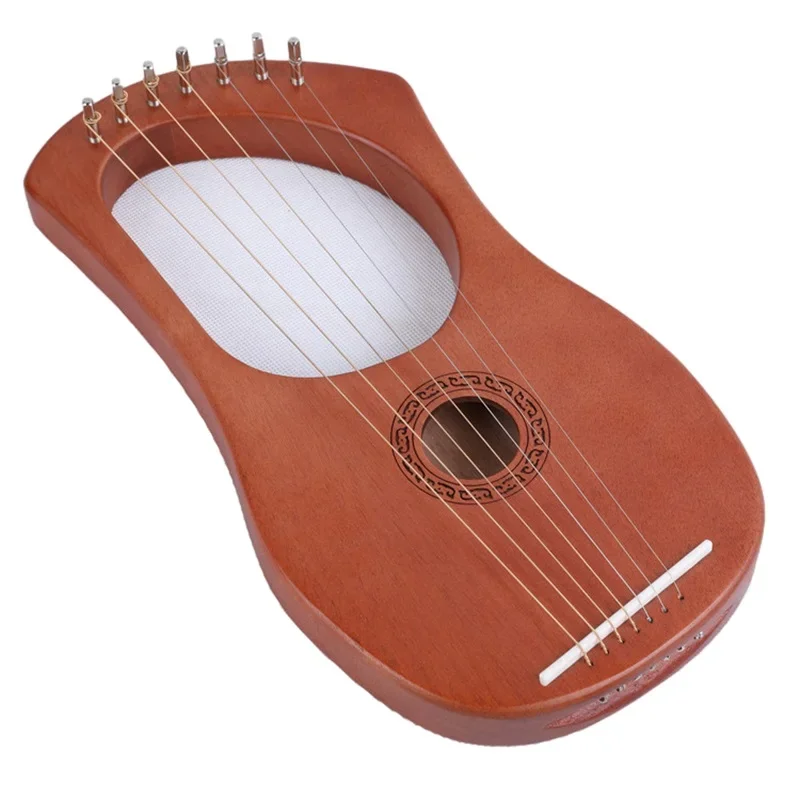

Красное дерево Lyre Harp 7 струн традиционные греческие нишевые Музыкальные инструменты Профессиональное Мини-фортепиано для любителей музыки