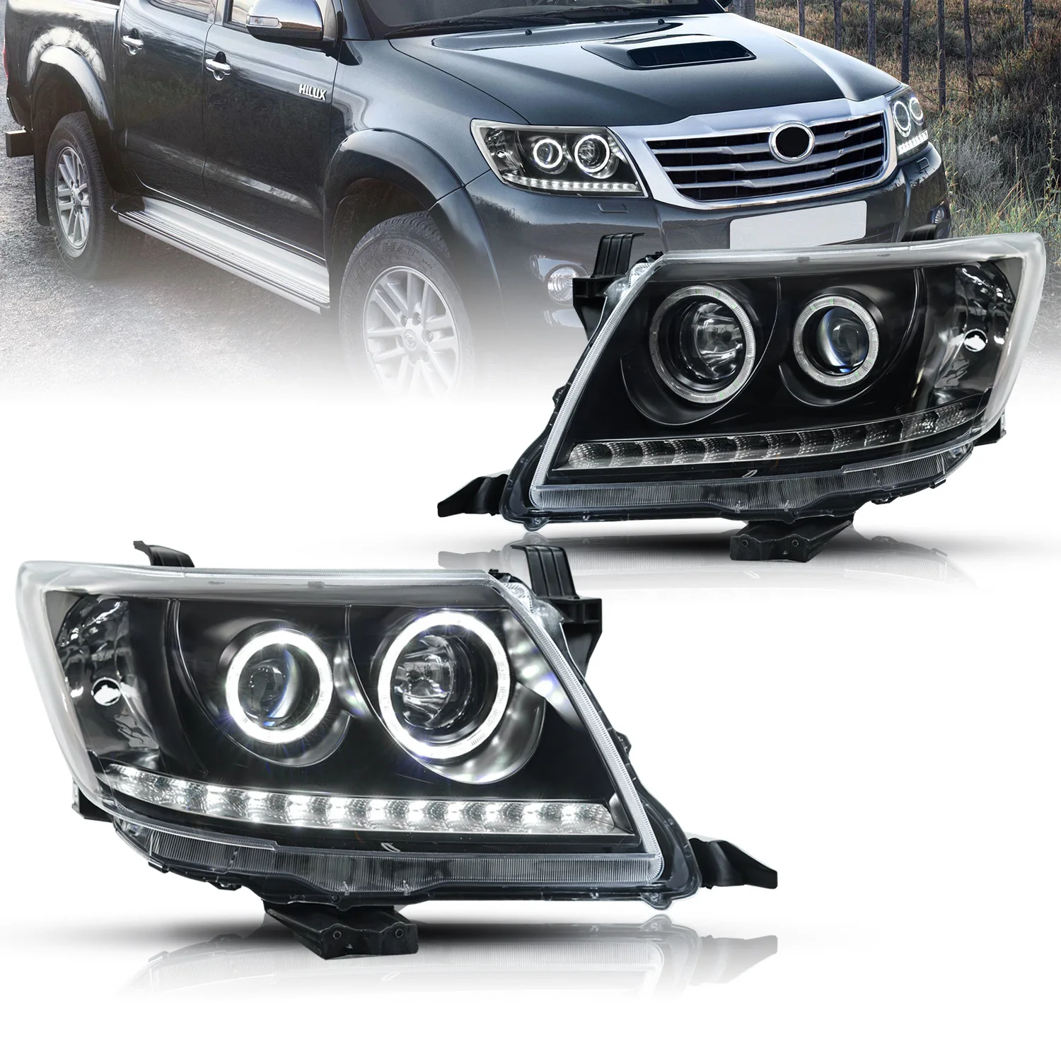 

Factory Car headlights auto lighting system head lamp for Toyota Hilux Revo vigo 2012-2014