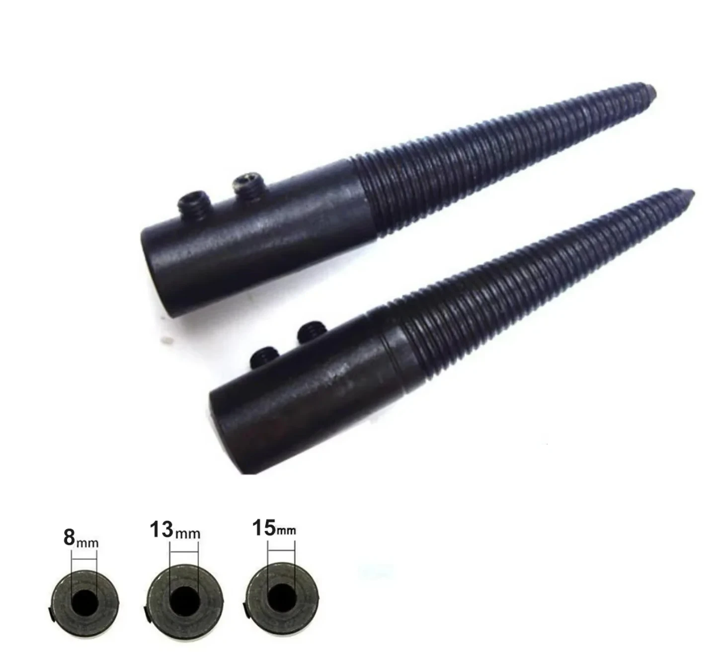 연마 모터 커넥터 팁, 연삭 기계 쥬얼리 도구용 생크 스핀들 어댑터, 8mm, 13mm, 15mm, 1 쌍