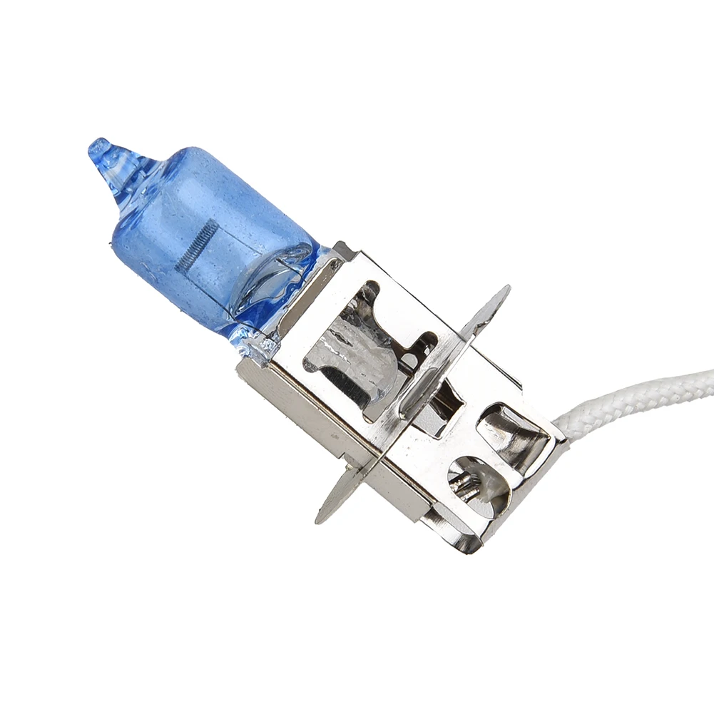 

2Pcs 12V 100W H3 HeadLight Lamp Xenon Dark Blue Glass Replacement Car H3 Halogen Light Bulb Super White Car Led Lamp