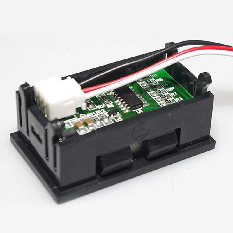 디지털 LED 디스플레이 패널 전압 계량기 전압계, 0.56 인치, 3-30V, 0.56 인치, 3 와이어, 3 개 전압 계량기, 10 개