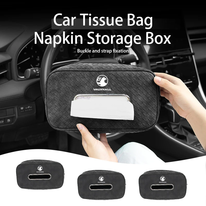 대용량 자동차 티슈 보관 상자 Vauxhall Vivaro Opel Corsa D Astra G J H 용 휴대용 등받이 티슈 가방