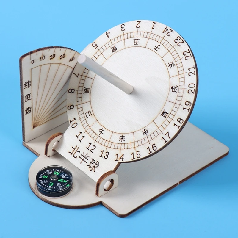 Sundial-Models Equatorial-Sundial Clock Scientific Models-Sundial Desktop Ornaments Geography Teaching Tool for Students R9UA