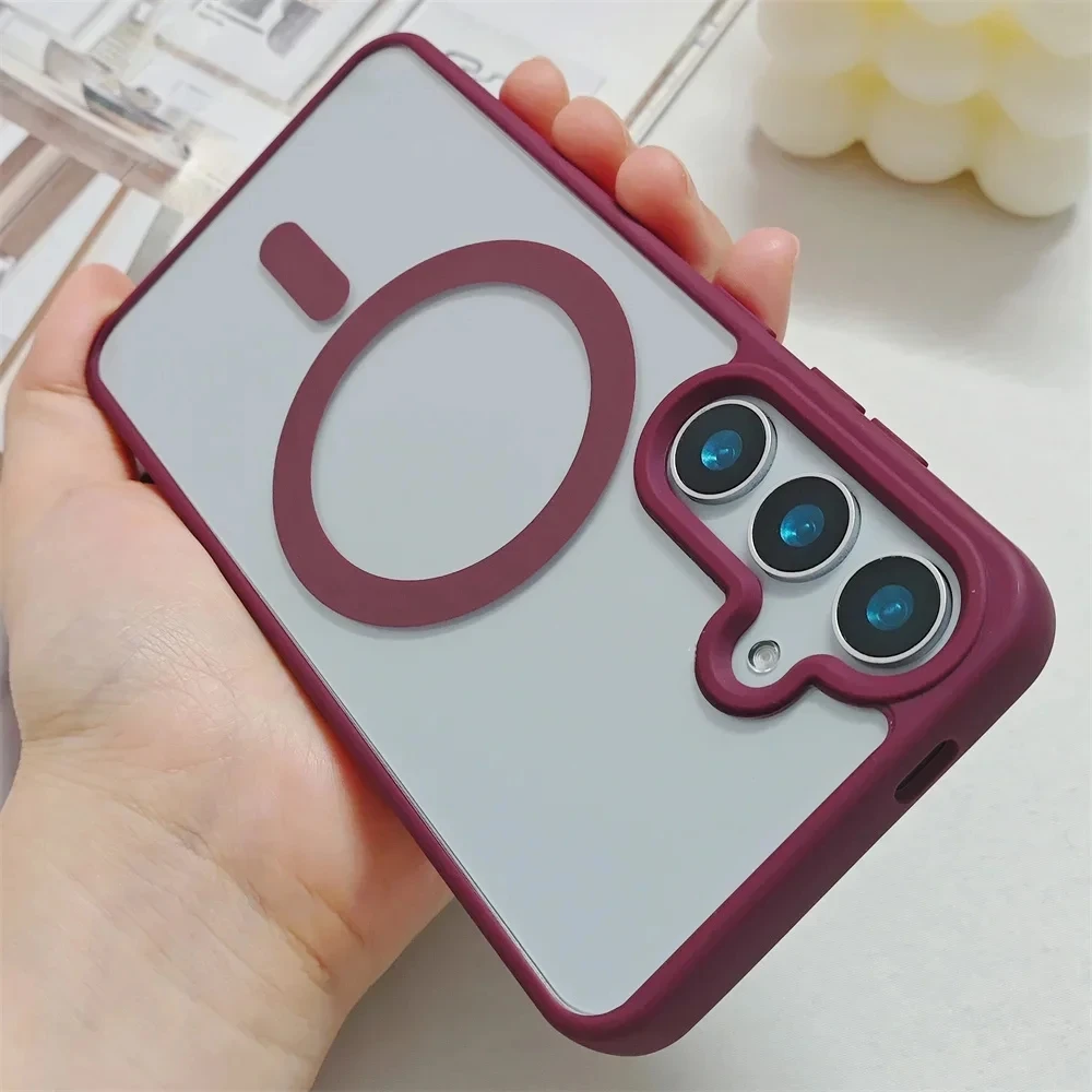 Frosted Magnetic Case with MagSafe Wireless Charger Protection
