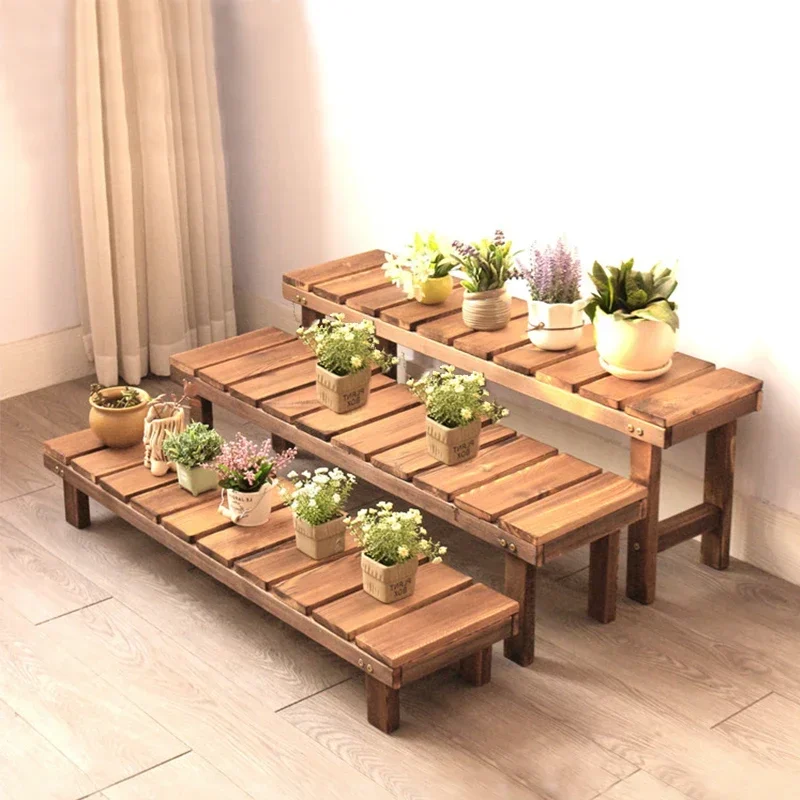 High Quality Window Plant Shelf Flower Wooden Garden Support Plant Shelf Indoor Backdrop Beautiful Meuble Plante Furniture Sets