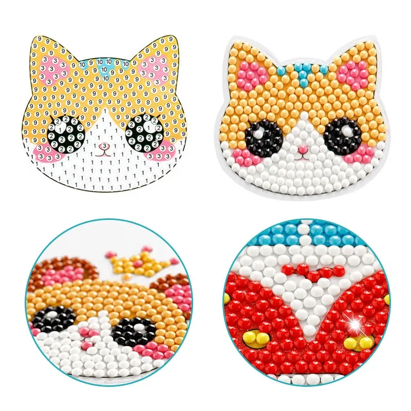 Kids DIY Diamond Painting Handmade Material Pack Cartoon Anime Stickers Decorations Educational Toys Paint By Number Gifts