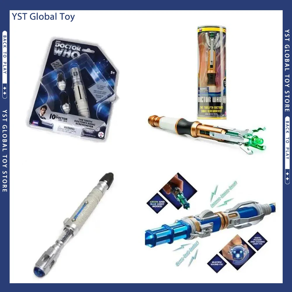 Ufficiale Doctor Who Figures Cacciavite Sonico 10Th 12Th 14Fh Movie Props Model Sonics Pen Suoni Luminosi Giocattolo Per Regalo Di Festa Per Bambini