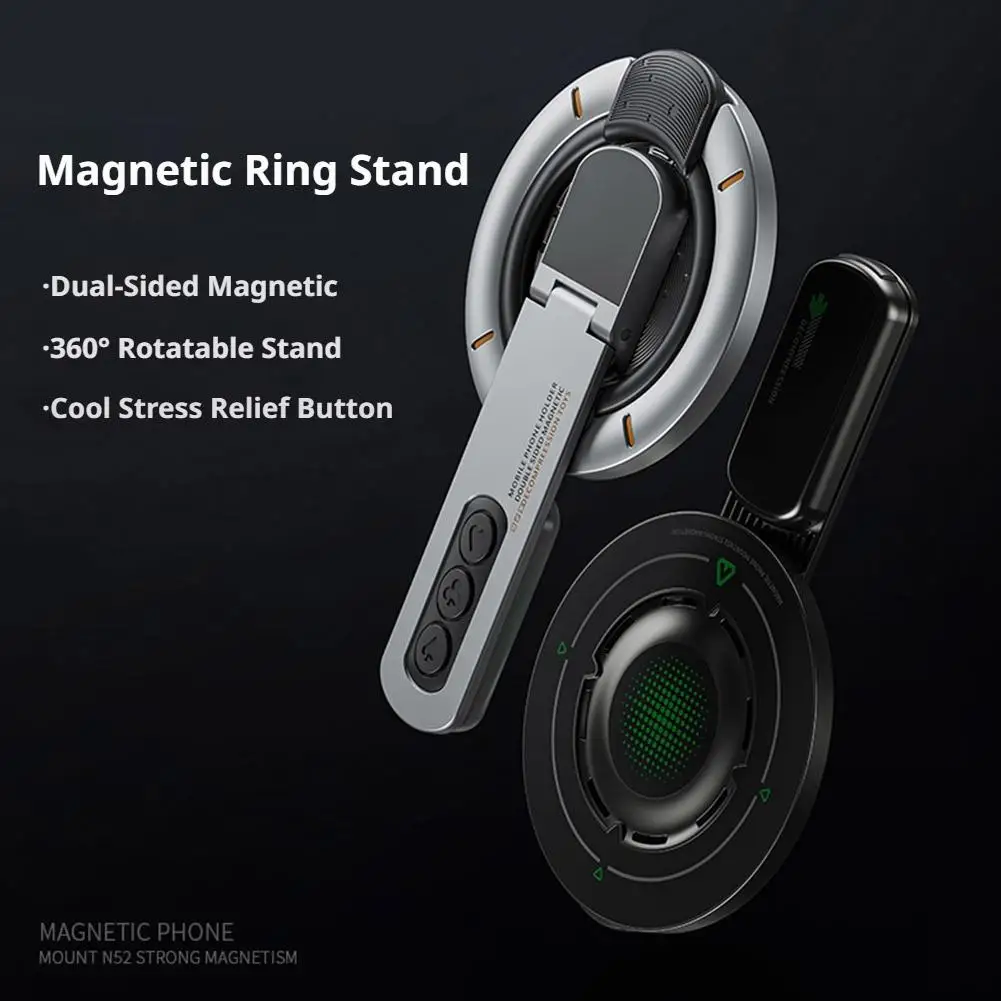 양면 자석식 휴대폰 홀더 링 스탠드 3 in 1 회전식 피젯 감압 브래킷 (아이폰 17, 16, 15 MagSafe 호환)