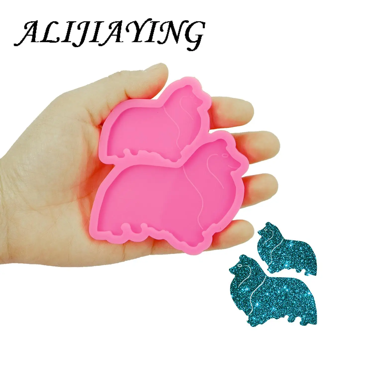 Shiny Verschiedene Rasse Hunde Form für Keychain, Pudel Silikon Epoxy Harz Mold, Fondant Schokolade Kuchen Formen DY0128 – Detail 13