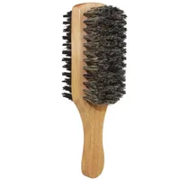 Brosse à cheveux en poils de sanglier pour hommes, brosse ondulée en bois naturel pour hommes, brosse à cheveux coiffante pour cheveux courts, longs, épais, bouclés et ondulés 6
