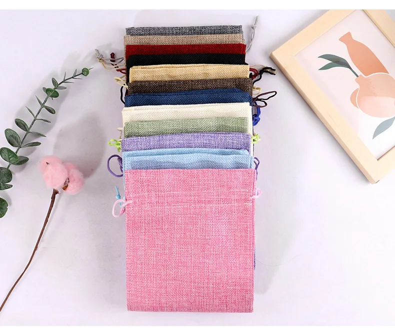 10PCS Burlap Wine Gift Bags Set – Rustic Red Wine Bottle Covers for Champagne or Liquor... - SKU WGBS1422 - UGI Packaging