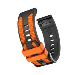 Enhanced Silicone Strap for Smartwatch - QuickFit 26mm/22mm, Premium Watch Bands (04)