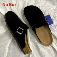 Top Quality New Birke Leather Cork Slippers For Women And Men Fashion Summer All-Match Sandals Shoes soft-Soled Casusal Sandals 2