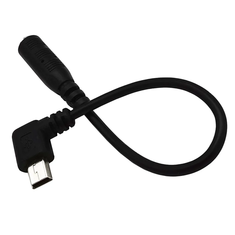 90 degree bend mini USB to 3.5 audio adapter cable v3 mini 5P to 3.5mm female mobile phone headset conversion cable 0.15M