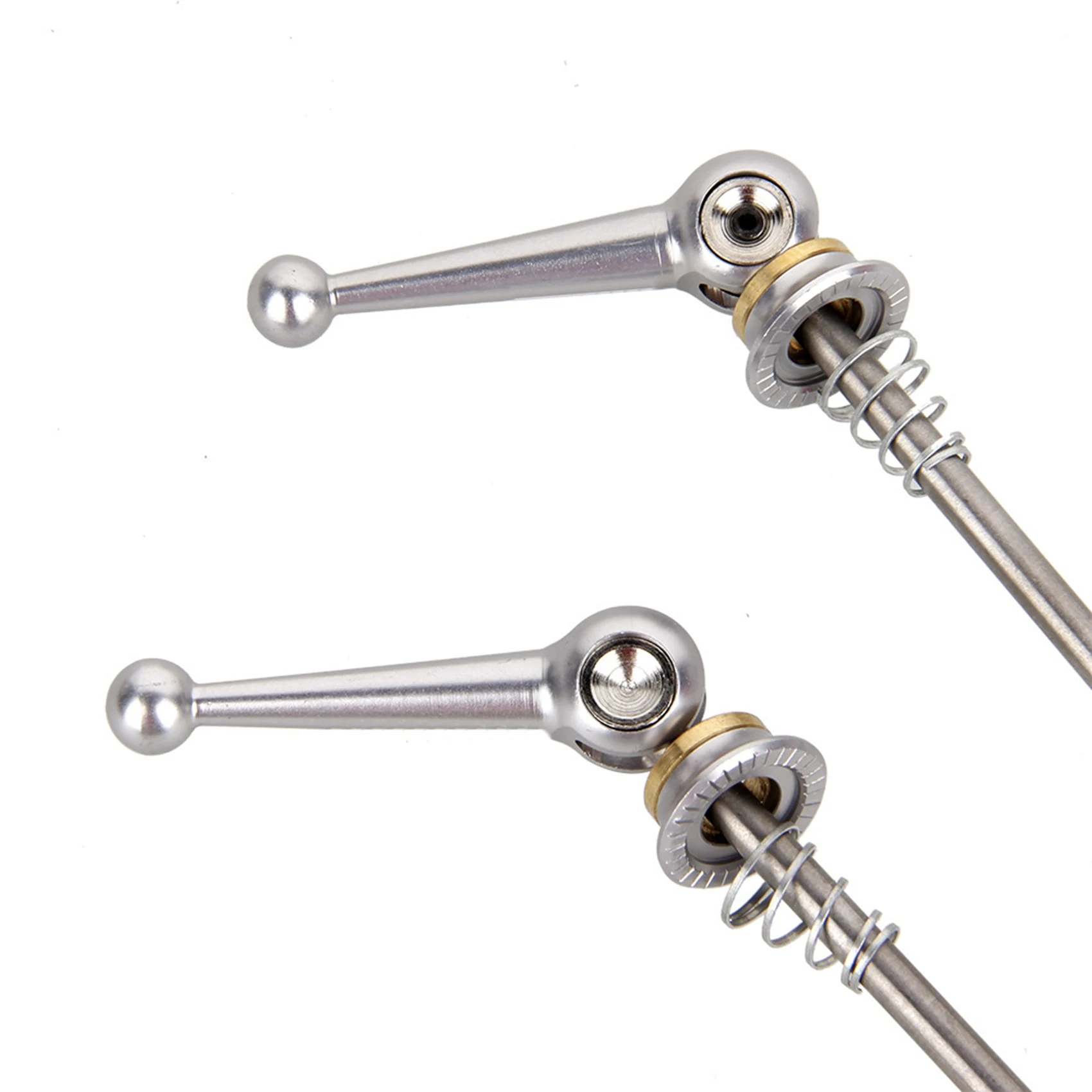 RTSHE-Bicycle Skewers 2Pair Ultralight Titanium Quick Release Bicycle Hub Skewers For MTB Road Bike,Black & Silver