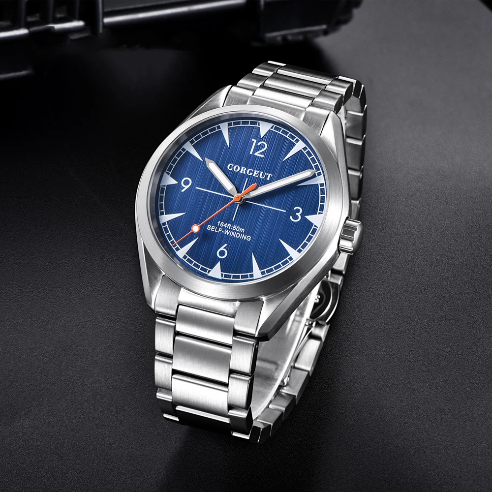 Nen 41mm Corgeut Men's Watch NH35 ST1612 Miyota8215 Automatic Mechanical Sapphire Glass Stainless Steel Strap