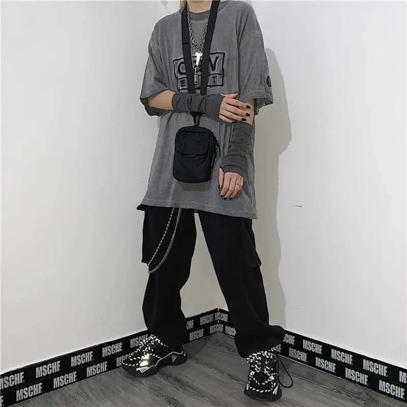 Outdoor Punk Long Fingerless Gloves Cuff For Women Men Outdoor Hip-hop Glove Elbow Mittens Cool Stretch Winter Arm Warmer Mitten