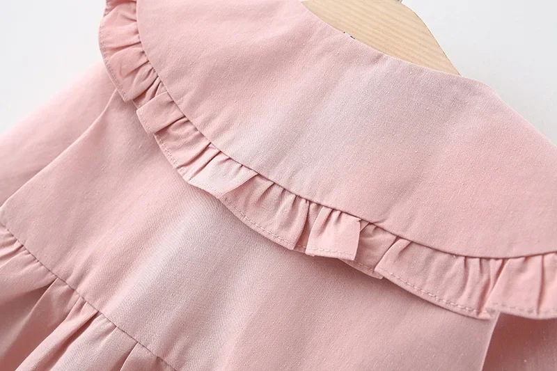 Spring and Autumn Girl Baby Coat Sweet Doll Collar Small Flower Long Sleeve Windbreaker