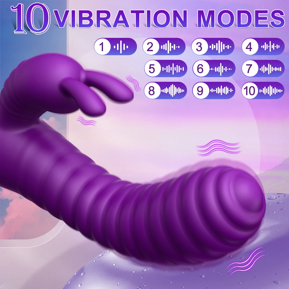 AAV G-spot Clitoral Stimulation Rabbit Vibrator for Powerful Dildo with 10 Vibration & Heating Function Adult Sex Toy for Women