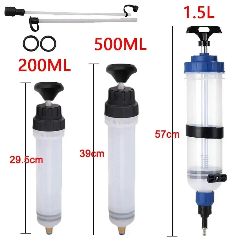 Oil Pump Car Engine Oil Fluid Pump Efficient Vacuum Manual Inhalation Syringe Style Engine Cooolant Transfer 500cc/1500cc