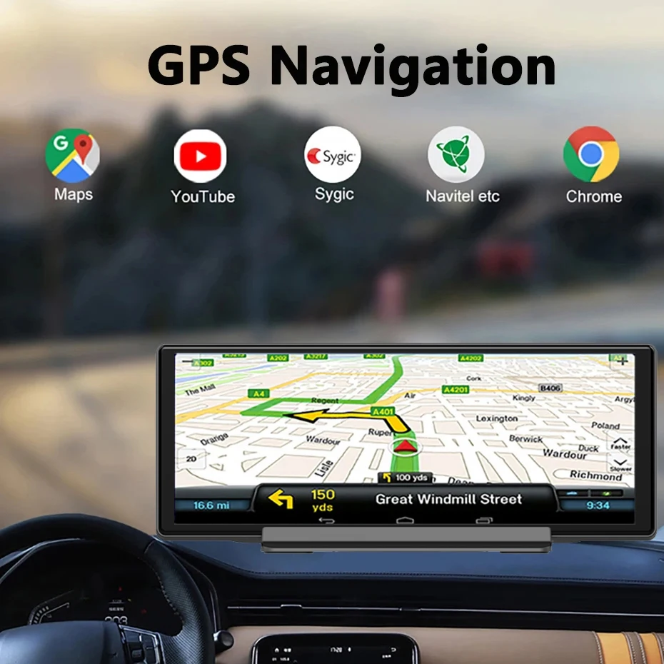 ȵ̵ 10.0 GPS ׺̼, 10.26 ġ ڵ DVR ADAS  ķ, 1080P Ĺ ī޶,  , 4G   ķ,  , ǰ