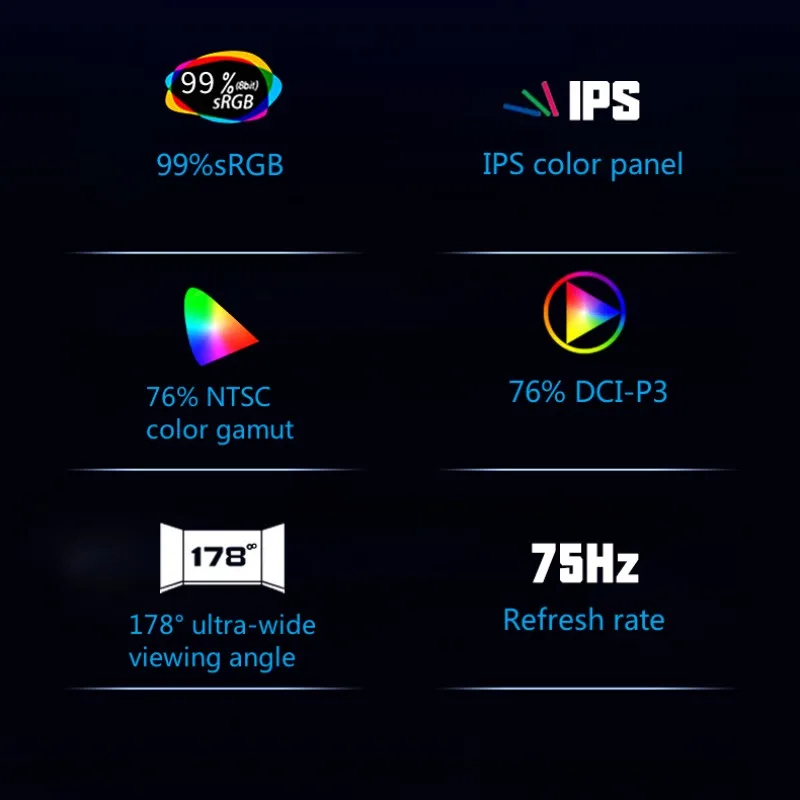 PC ũž ǻ ӿ IPS ũ  г,  , FHD 1920x1080 LED 99% sRGB ÷, VGA, HDMI, DP, 22 ġ, 75Hz