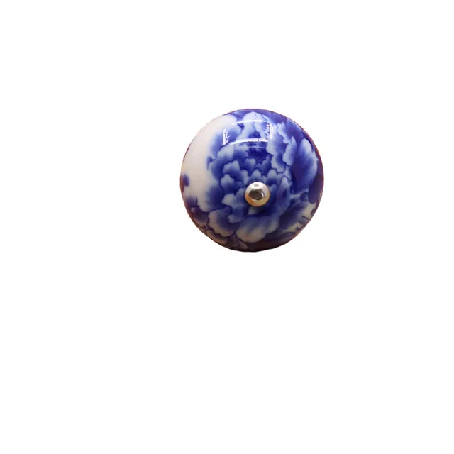 Kerámia Fogantyú Retro Kézzel Festett Kék És Fehér Porcelán Fogantyúház Szekrény Fiókok - Image 5
