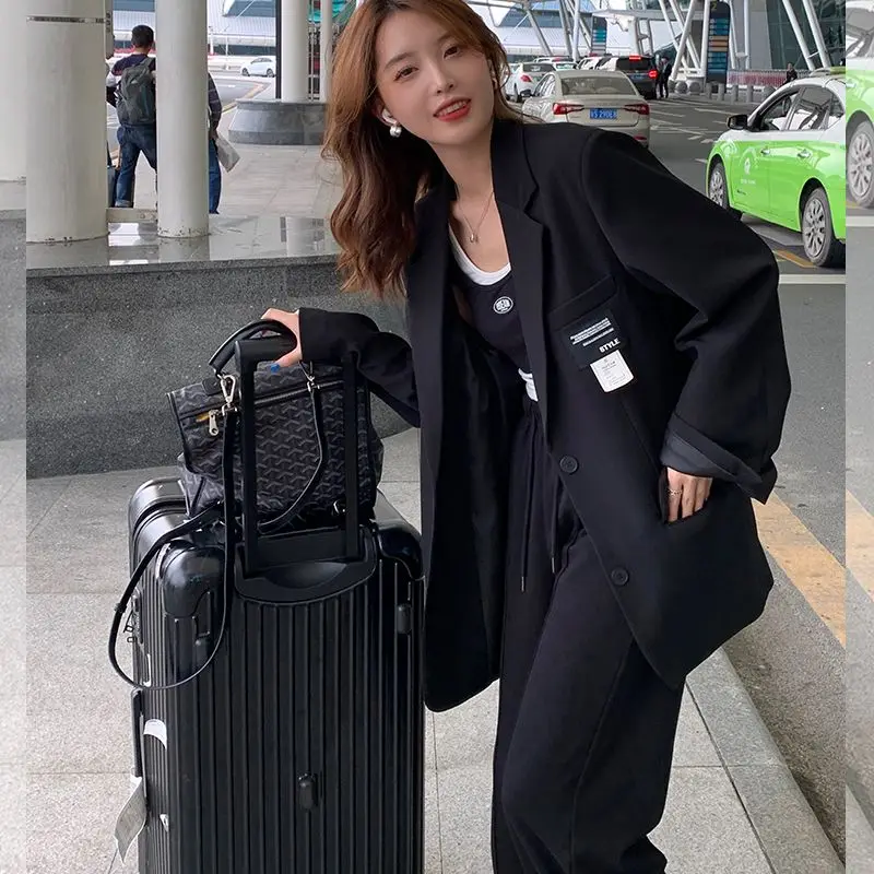 Spring and Autumn New Design Blazer Women Loose Fashion Senior Oversize Suit Solid Color Versatile Student Blazer Female