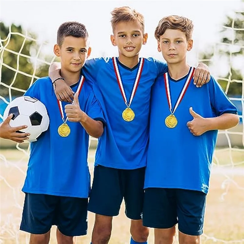 A45G-3 Medals, Gold, Silver, Bronze, Winners Medal With Ribbon 1St 2Nd 3Rd Children Metal Medal, Style Winners Medal