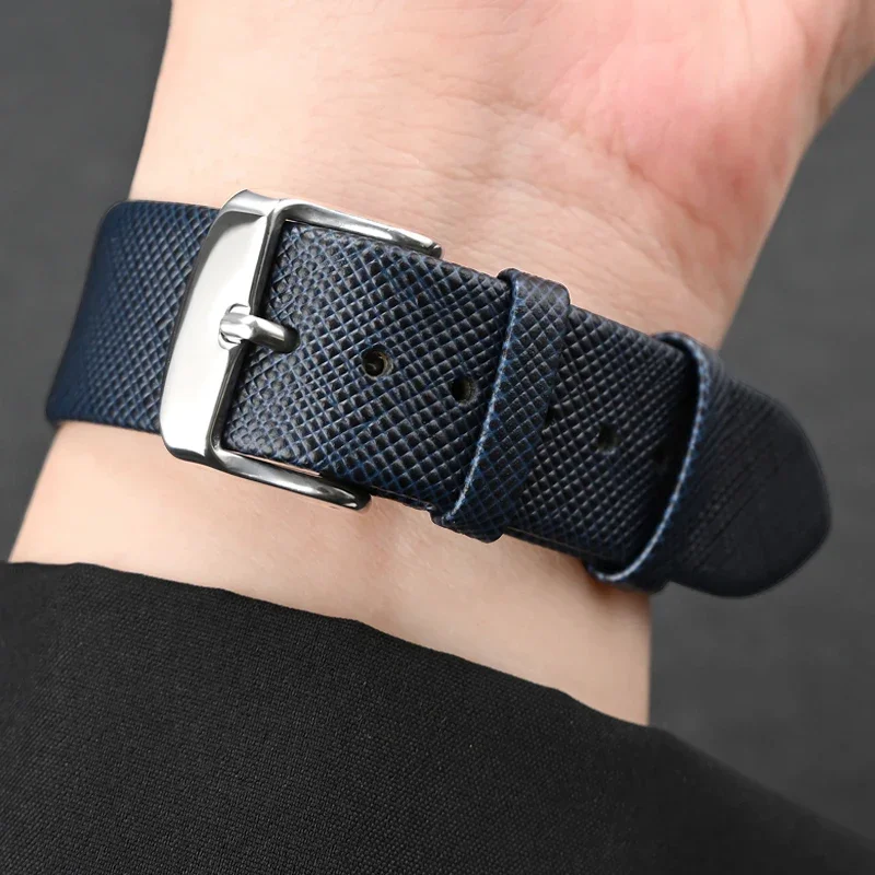 Premium Genuine Cowhide Leather Watch Band - Elegant Universal Strap