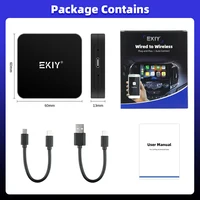 EKIY 2in1 Wireless CarPlay Dongle Беспроводной Android Auto адаптер AI Smart Box Автомобильные интеллектуальные системы для автомобиля с проводным CarPlay — изображение 6