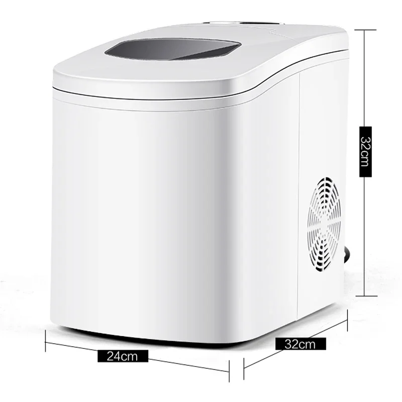 15kg domestic small round ice machine commercial mini automatic milk tea shop ice cube making machine