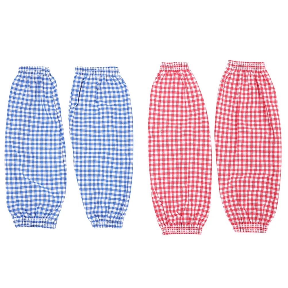 

2 Pairs Sleeves Stain Resistant Check Man House Accessories for Home Sleeping Bag Liner Cotton Linen Arm