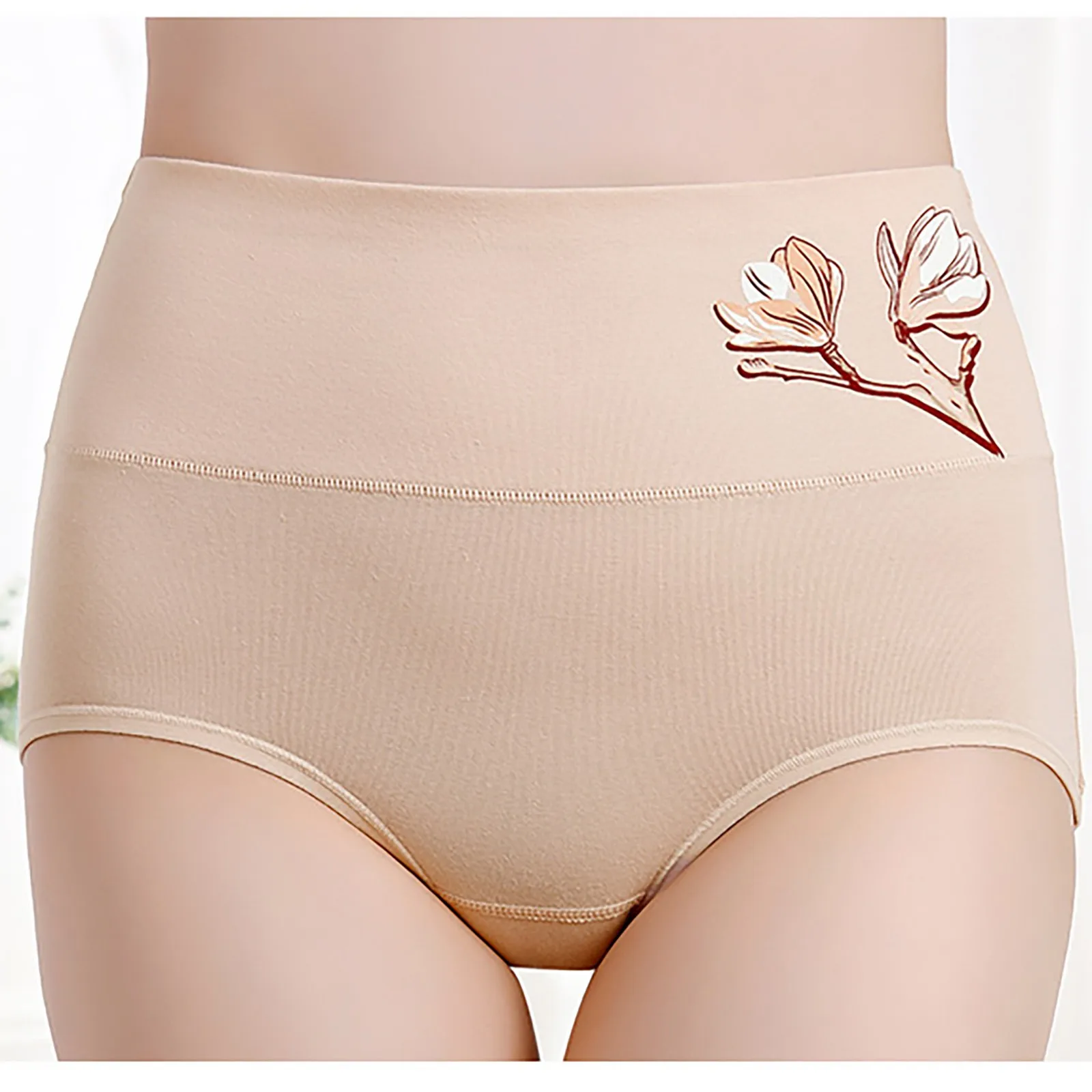 

Cotton High-Waist Women's Panties Printed Lady Underwear Abdomen Briefs Ladies Belly Slimming Butt Lifting Panties Underwear
